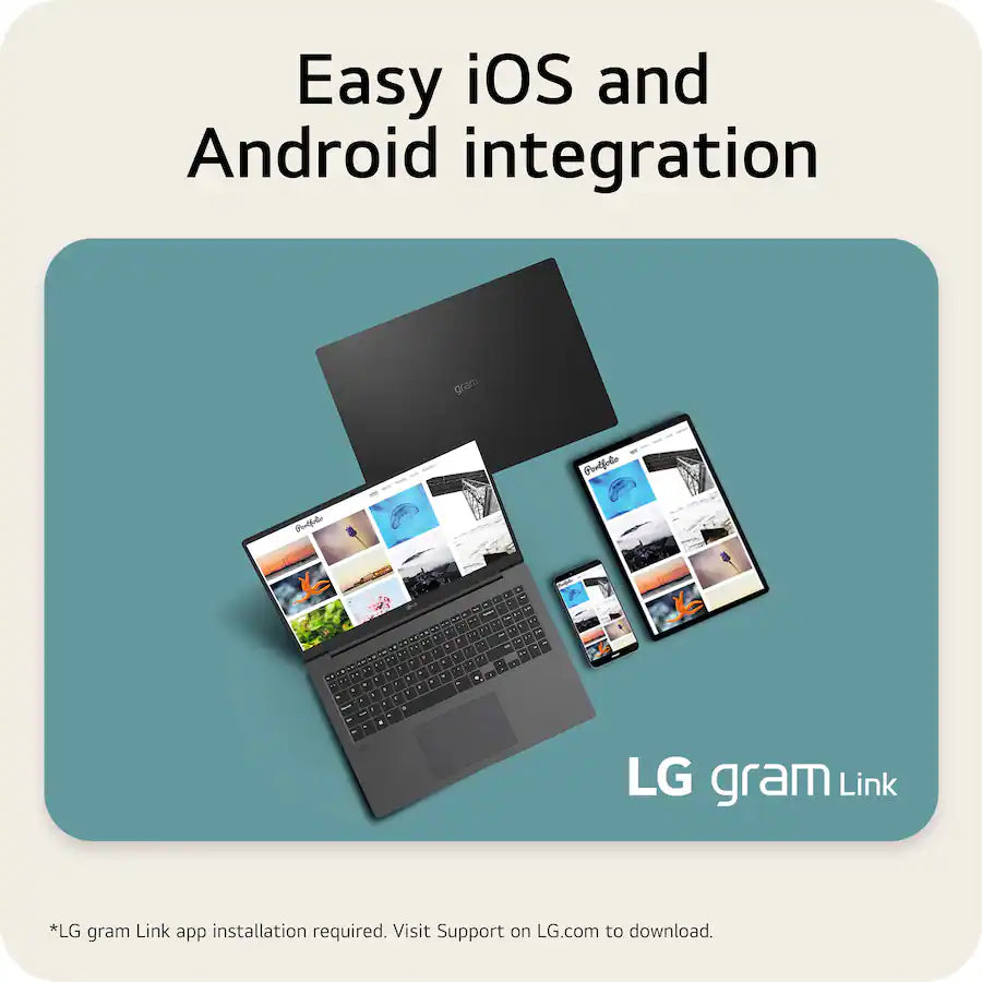 LG gram 17" 2025 Touchscreen Laptop – Copilot+ PC, Intel Core Ultra 7 Series 2, 32GB RAM, 1TB SSD, Intel Arc Graphics, Wi-Fi 7, 23.5Hr Battery, Obsidian Black (17Z90TL)