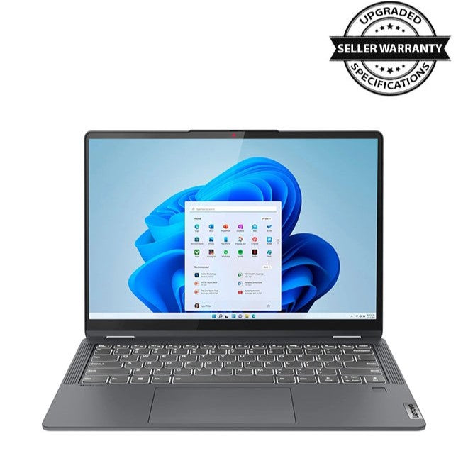 كمبيوتر محمول لينوفو فليكس 5i 2 في 1، شاشة لمس 14 بوصة عالية الدقة بالكامل (+FHD)، معالج Intel Core i5-1235U، ذاكرة وصول عشوائي 8 جيجابايت، قرص صلب 512 جيجابايت، ويندوز 11 هوم – رمادي ستورم