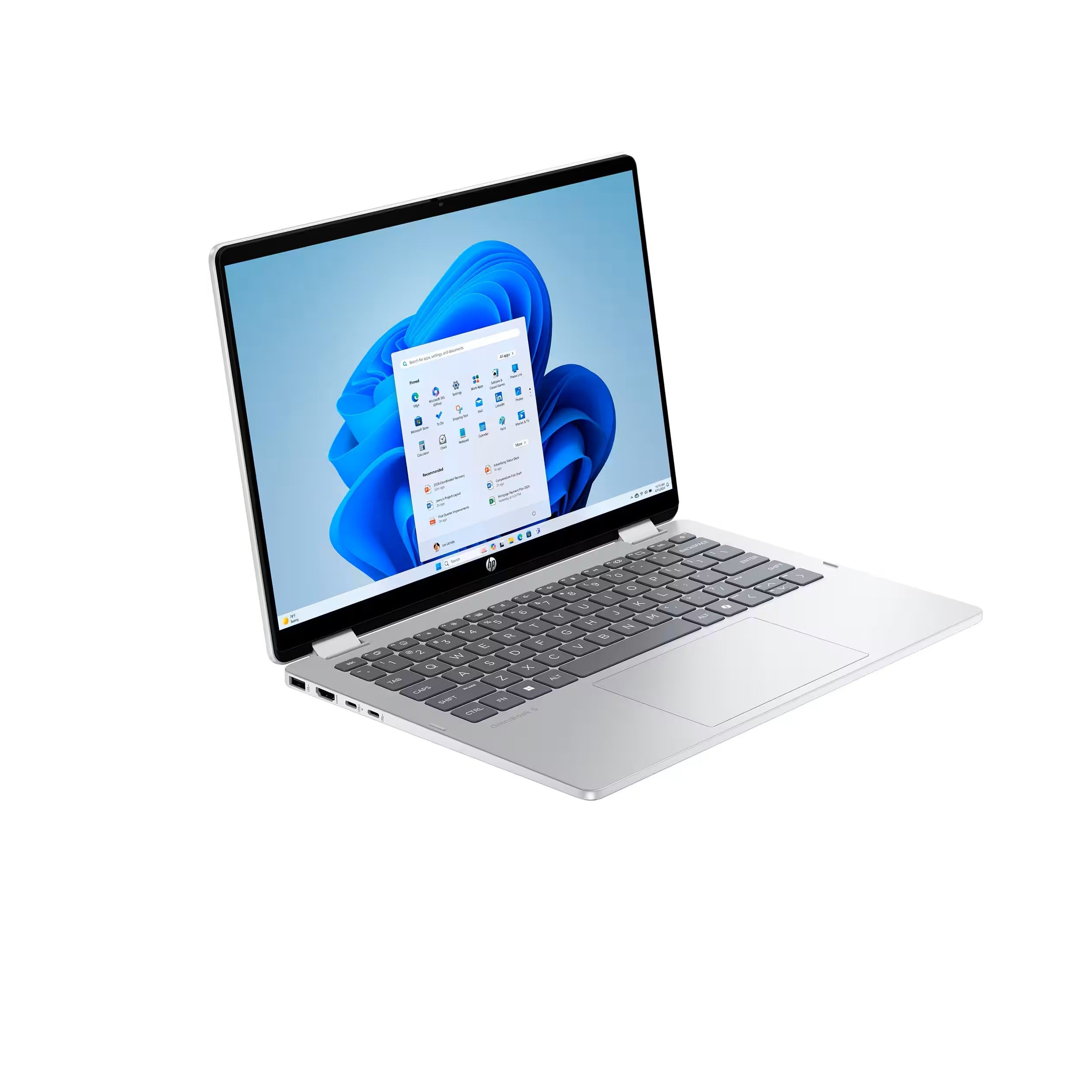 HP OmniBook 5 Flip 2-in-1 Laptop With 14-Inch 2K Touch-Screen Display, Intel Core 5 Processor/8GB RAM/512GB SSD/Intel Arc Graphics/Windows 11 Home English Glacier Silver