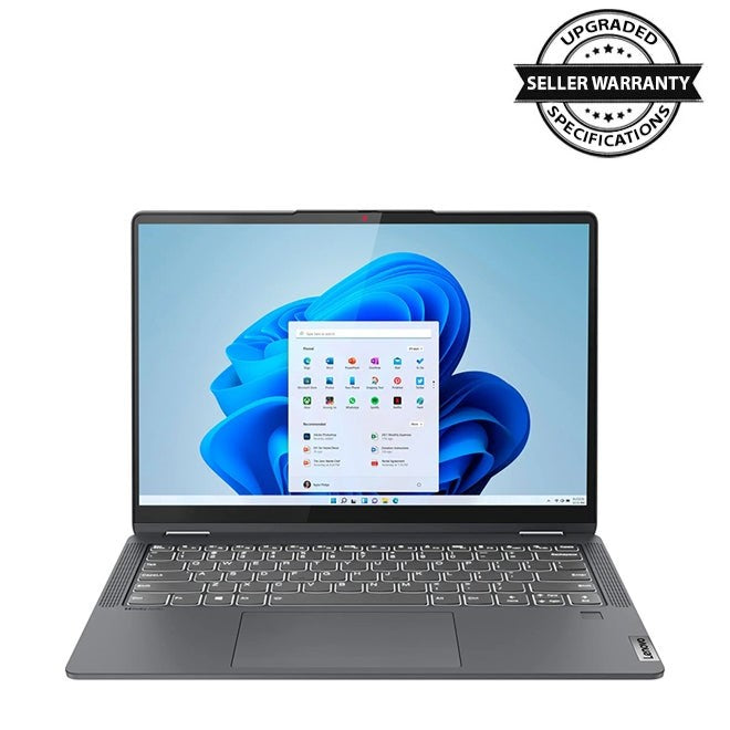 كمبيوتر محمول لينوفو فليكس 5i 2 في 1، شاشة لمس 14 بوصة عالية الدقة بالكامل (+FHD)، معالج Intel Core i5-1235U، ذاكرة وصول عشوائي 8 جيجابايت، قرص صلب 512 جيجابايت، ويندوز 11 هوم – رمادي ستورم