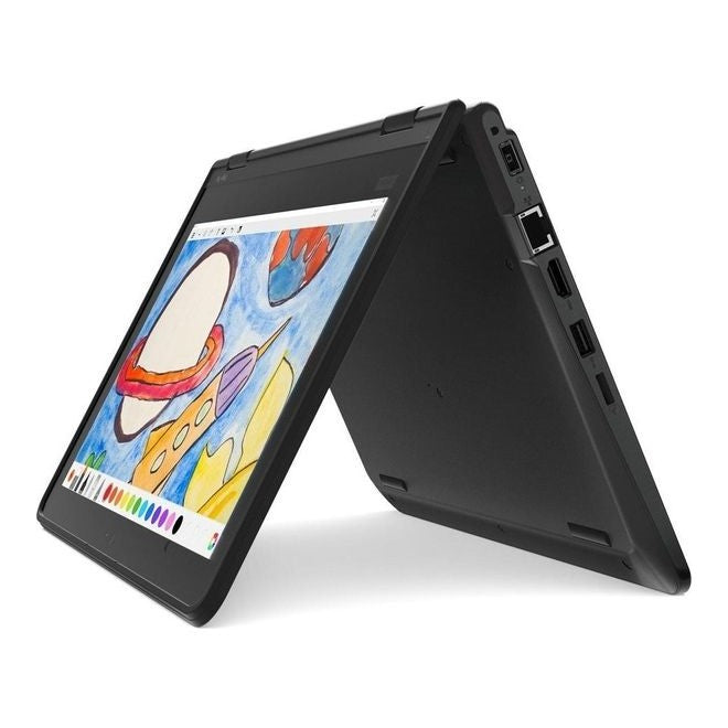 جهاز لابتوب 2 في 1 لينوفو ثينك باد 11e يوغا الجيل السادس للطلاب (شاشة 11.6 بوصة، معالج Intel m3، ذاكرة وصول عشوائي 4 جيجابايت، قرص صلب 256 جيجابايت SSD، ويندوز 10 برو)