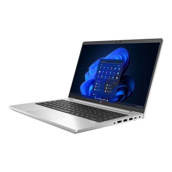 جهاز الكمبيوتر المحمول HP ProBook 445 G8 Wolf Pro Security Edition – شاشة 14 بوصة عالية الدقة | معالج Ryzen 5 5600U، ذاكرة وصول عشوائي (RAM) سعة 16 جيجابايت، محرك أقراص صلبة (SSD) سعة 512 جيجابايت، نظام التشغيل Windows 11 Pro – لون فضي بيكي ألمنيوم