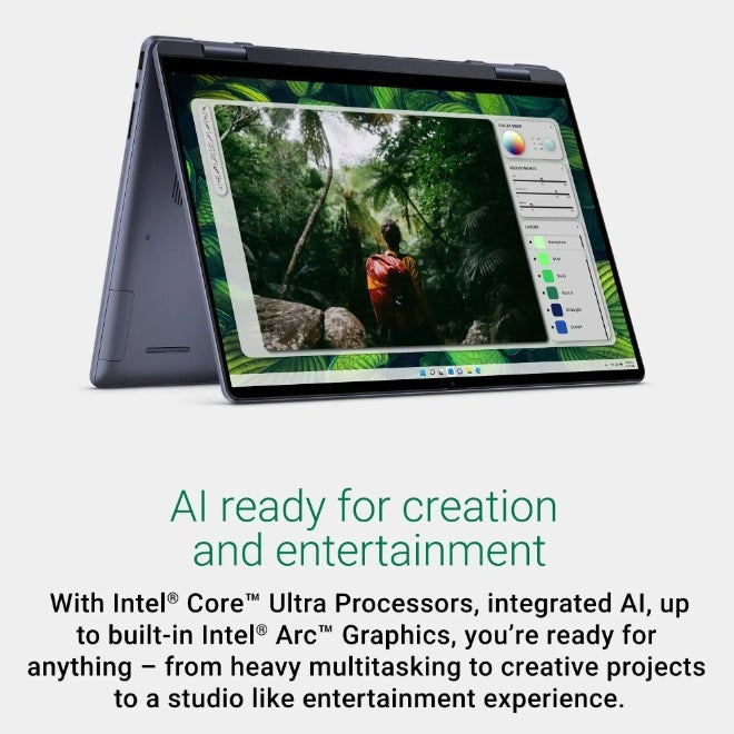 Dell Inspiron 2-in-1 Laptop 16-Inch Touchscreen, Core Ultra 7 155H, 32GB RAM, 1TB SSD, Intel Arc Graphics – Midnight Blue