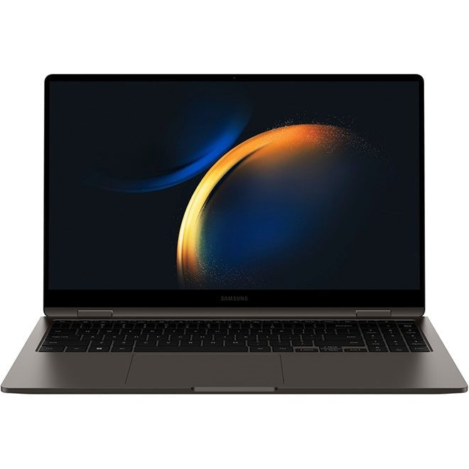جهاز الكمبيوتر المحمول سامسونج جالكسي بوك 3 بشاشة 15.6 بوصة، معالج Intel Core i7-1360P، ذاكرة وصول عشوائي 16 جيجابايت، قرص صلب 1 تيرابايت SSD، بطاقة رسومات Intel Iris Xe Graphics، ويندوز 11 هوم – جرافيت