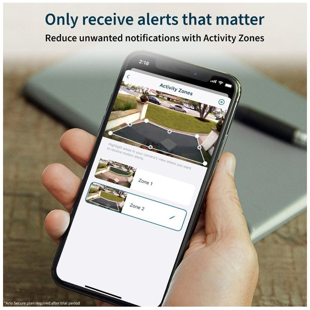 Arlo Ultra 2 Spotlight 3-Camera 4K Security System – Wireless, Indoor/Outdoor – White