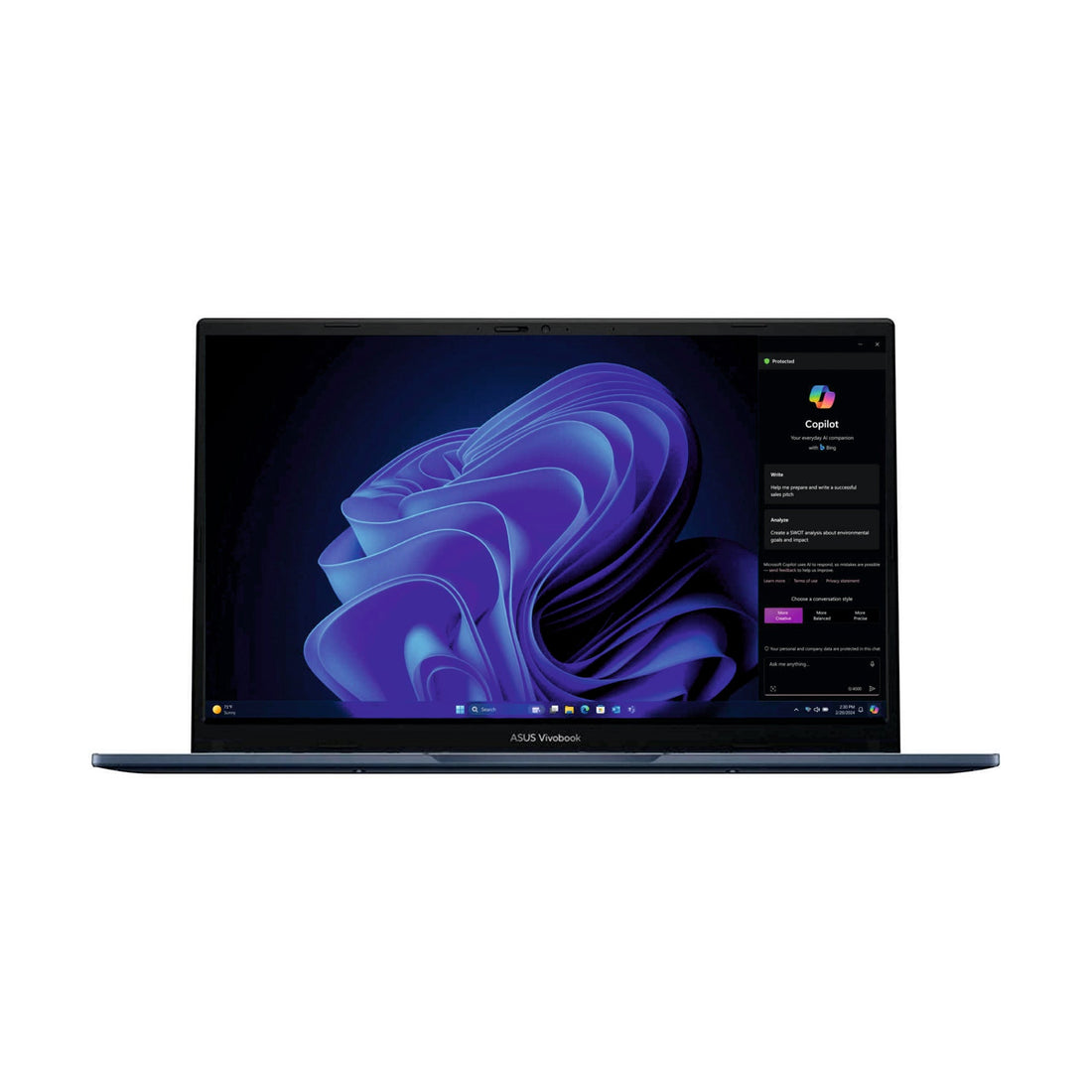 لابتوب ASUS Vivobook 14 بوصة، معالج Intel Core i3، ذاكرة وصول عشوائي 8 جيجابايت، قرص صلب 128 جيجابايت SSD، بطاقة رسومات Intel UHD 770، نظام تشغيل Windows 11 Home في وضع S، أزرق هادئ - إصدار دولي