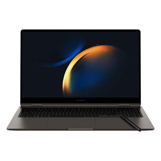 جهاز الكمبيوتر المحمول سامسونج جالكسي بوك 3 بشاشة 15.6 بوصة، معالج Intel Core i7-1360P، ذاكرة وصول عشوائي 16 جيجابايت، قرص صلب 1 تيرابايت SSD، بطاقة رسومات Intel Iris Xe Graphics، ويندوز 11 هوم – جرافيت