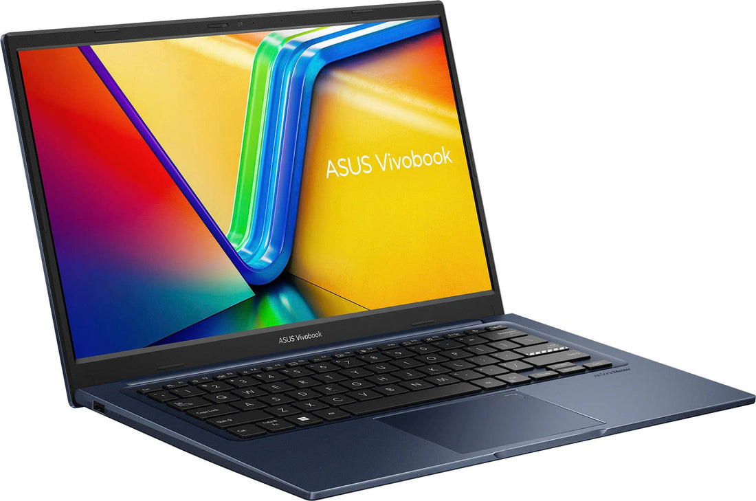 لابتوب ASUS Vivobook 14 بوصة، معالج Intel Core i3، ذاكرة وصول عشوائي 8 جيجابايت، قرص صلب 128 جيجابايت SSD، بطاقة رسومات Intel UHD 770، نظام تشغيل Windows 11 Home في وضع S، أزرق هادئ - إصدار دولي