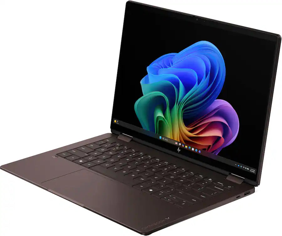لابتوب HP OmniBook X Flip 2 في 1 بشاشة لمس OLED بدقة 2K مقاس 14 بوصة وCopilot+ – معالج AMD Ryzen AI 5 430، وذاكرة RAM بسعة 16 جيجابايت، وقرص SSD بسعة 512 جيجابايت – إسبراسو داكن