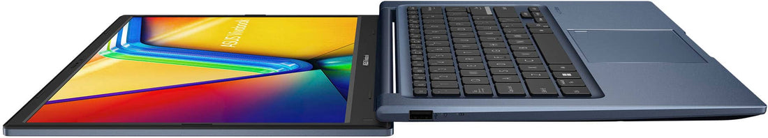 لابتوب ASUS Vivobook 14 بوصة، معالج Intel Core i3، ذاكرة وصول عشوائي 8 جيجابايت، قرص صلب 128 جيجابايت SSD، بطاقة رسومات Intel UHD 770، نظام تشغيل Windows 11 Home في وضع S، أزرق هادئ - إصدار دولي