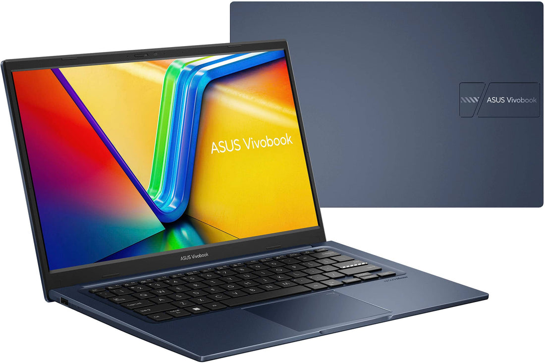 لابتوب ASUS Vivobook 14 بوصة، معالج Intel Core i3، ذاكرة وصول عشوائي 8 جيجابايت، قرص صلب 128 جيجابايت SSD، بطاقة رسومات Intel UHD 770، نظام تشغيل Windows 11 Home في وضع S، أزرق هادئ - إصدار دولي