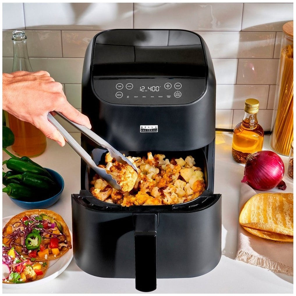 Bella Pro Series 6 Qt. 1500W Digital Air Fryer with Touchscreen – Black