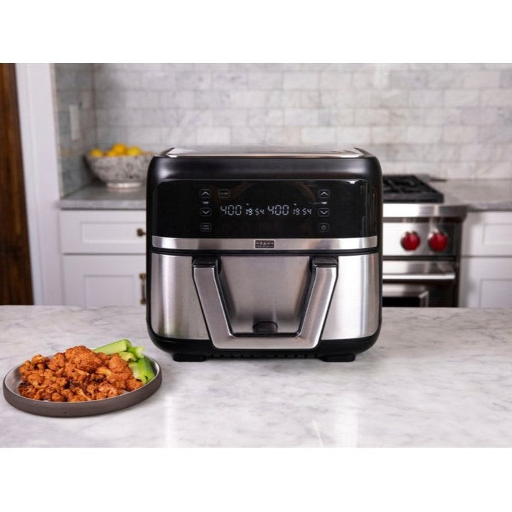 Bella Pro Series 9-Qt Digital Air Fryer with Dual Flex Basket, 1800W – Stainless Steel