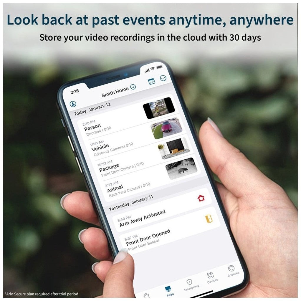 Arlo Ultra 2 Spotlight 3-Camera 4K Security System – Wireless, Indoor/Outdoor – White