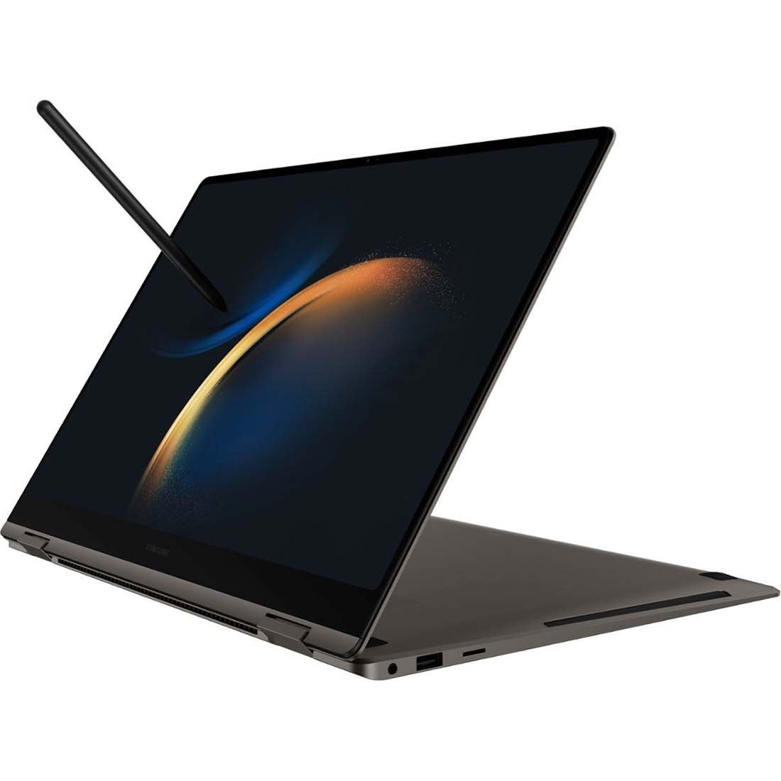 كمبيوتر محمول سامسونج جالكسي بوك 3 برو 360 2 في 1 بشاشة 16 بوصة، معالج Intel Core i7-1360P، ذاكرة وصول عشوائي 16 جيجابايت، قرص صلب 1 تيرابايت SSD، رسومات Intel Iris Xe، نظام تشغيل Windows 11 Home – جرافيت