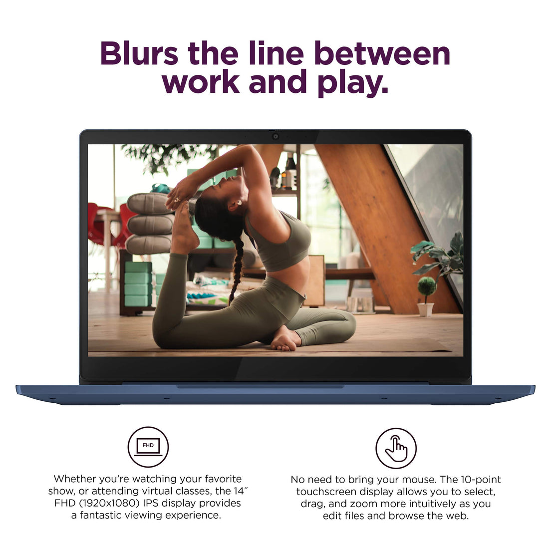 Lenovo IdeaPad Slim 3 Chromebook 14" Laptop, MediaTek, 4GB RAM, 64GB eMMC, Chrome OS, Abyss Blue - International Version