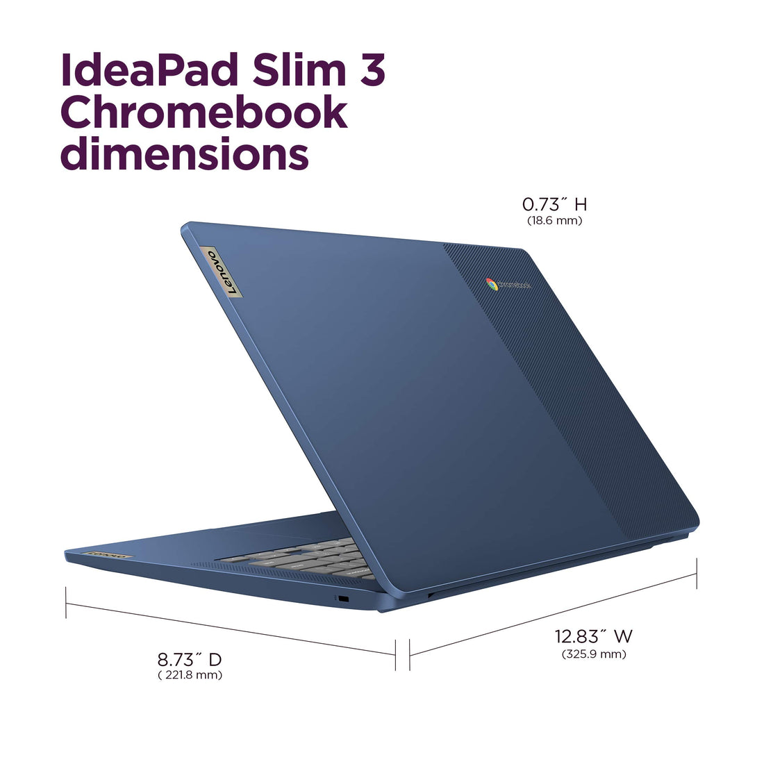 Lenovo IdeaPad Slim 3 Chromebook 14" Laptop, MediaTek, 4GB RAM, 64GB eMMC, Chrome OS, Abyss Blue - International Version