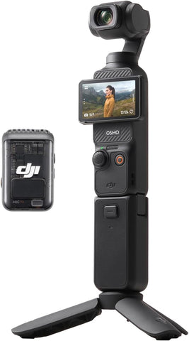 DJI Osmo Pocket 3 Creator Combo – 1'' CMOS, 4K/120fps Vlogging Camera with 3-Axis Stabilization, Face/Object Tracking, DJI Mic, UAE Version with Official Warranty