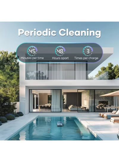 Aiper Scuba N1 Pro Cordless Robotic Pool Cleaner – Quad-Brushless Motors, 180-Min Battery, Infrared Sensors, Horizontal Waterline Cleaning, 5L Basket, In-Ground Pools up to 2,150 sq.ft – White