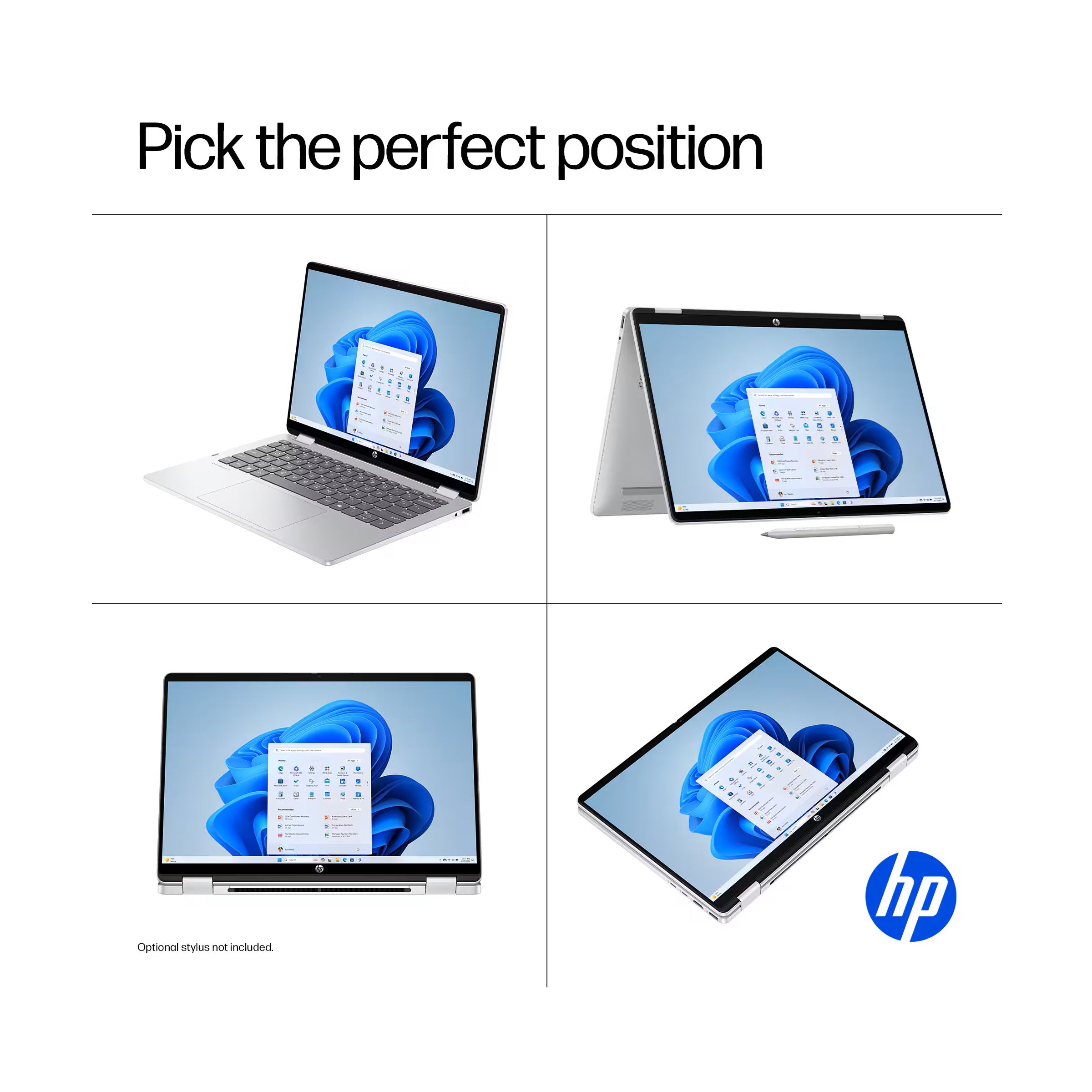 HP OmniBook 5 Flip 2-in-1 Laptop With 14-Inch 2K Touch-Screen Display, Intel Core 5 Processor/8GB RAM/512GB SSD/Intel Arc Graphics/Windows 11 Home English Glacier Silver