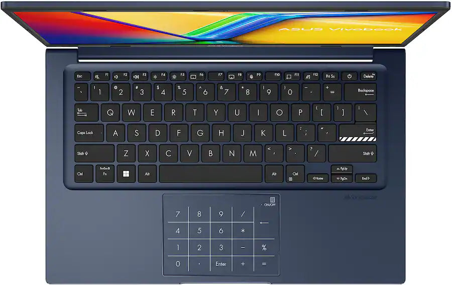 لابتوب ايسوس فيفو بوك 14 – معالج Intel Core i3-1315U، ذاكرة 8 جيجابايت DDR4، سعة تخزين 128 جيجابايت SSD، شاشة 14 بوصة FHD مضادة للتوهج، Wi-Fi 5، ويندوز 11 هوم – أزرق هادئ