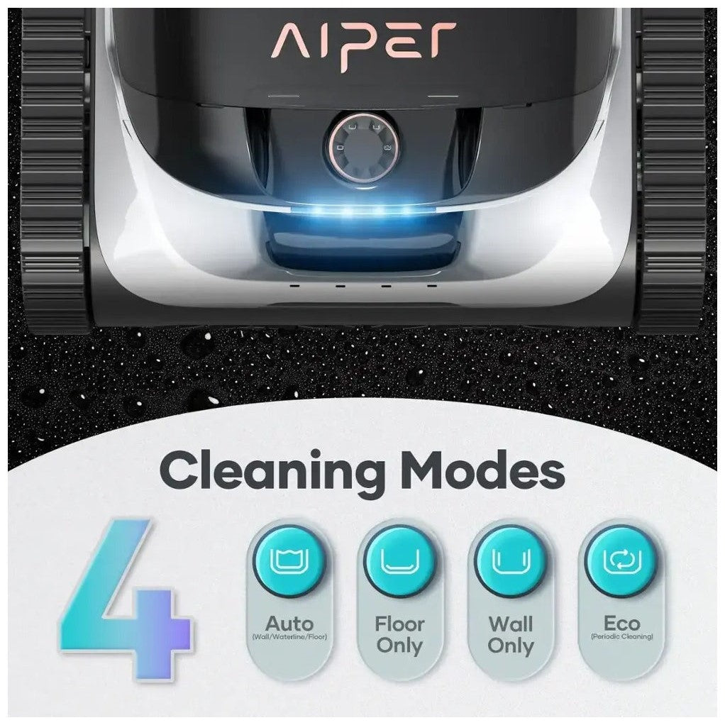 Aiper Scuba N1 Cordless Robotic Pool Cleaner – Automatic Vacuum for In-Ground Pools up to 1600 sq. ft., 150-Min Runtime – White