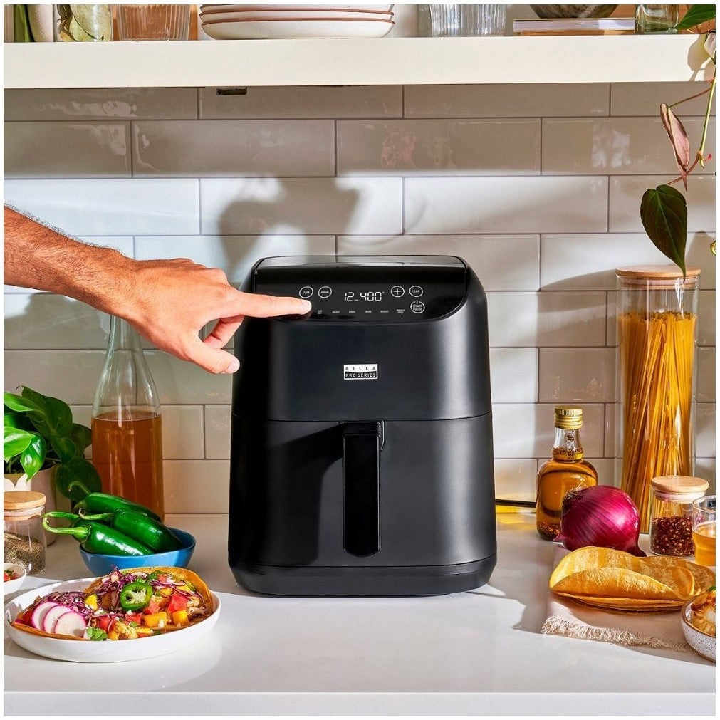 Bella Pro Series 6 Qt. 1500W Digital Air Fryer with Touchscreen – Black