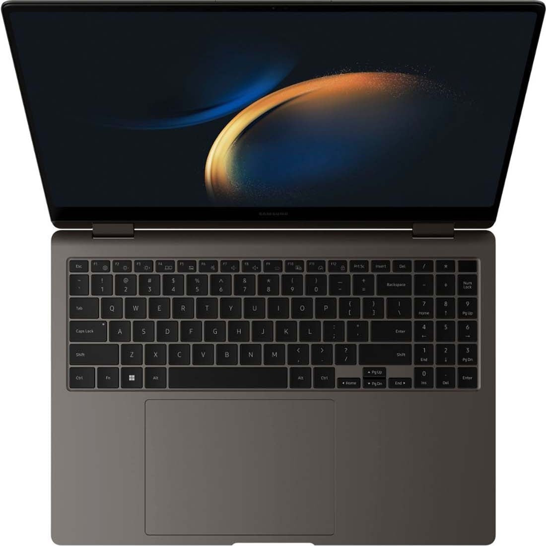 كمبيوتر محمول سامسونج جالكسي بوك 3 برو 360 2 في 1 بشاشة 16 بوصة، معالج Intel Core i7-1360P، ذاكرة وصول عشوائي 16 جيجابايت، قرص صلب 1 تيرابايت SSD، رسومات Intel Iris Xe، نظام تشغيل Windows 11 Home – جرافيت