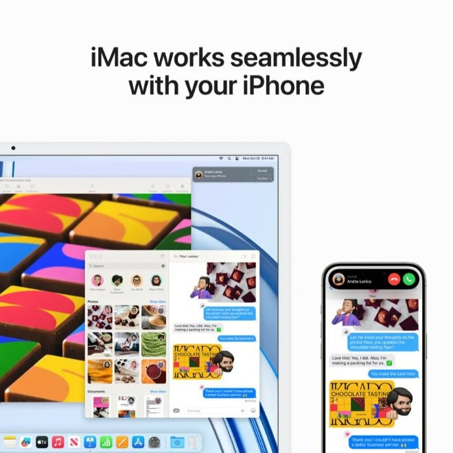 Apple iMac 24" Retina Display – شريحة M3، ذاكرة وصول عشوائي 8 جيجابايت، قرص SSD سعة 256 جيجابايت – أزرق (يشمل لوحة مفاتيح Magic وماوس)