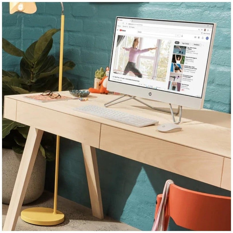 HP 27" All-in-One Touchscreen Desktop, Ryzen 7 5700U, 32GB RAM, 1TB SSD, Windows 11, White – Keyboard & Mouse Included