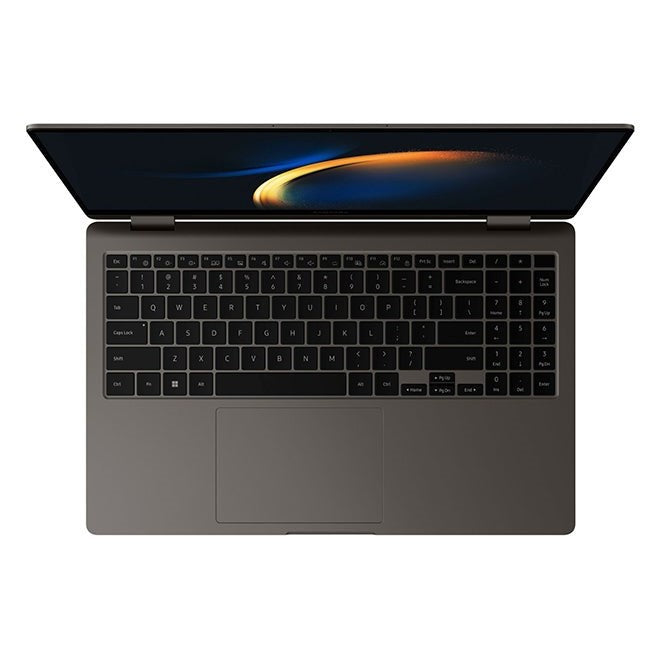 جهاز الكمبيوتر المحمول سامسونج جالكسي بوك 3 بشاشة 15.6 بوصة، معالج Intel Core i7-1360P، ذاكرة وصول عشوائي 16 جيجابايت، قرص صلب 1 تيرابايت SSD، بطاقة رسومات Intel Iris Xe Graphics، ويندوز 11 هوم – جرافيت