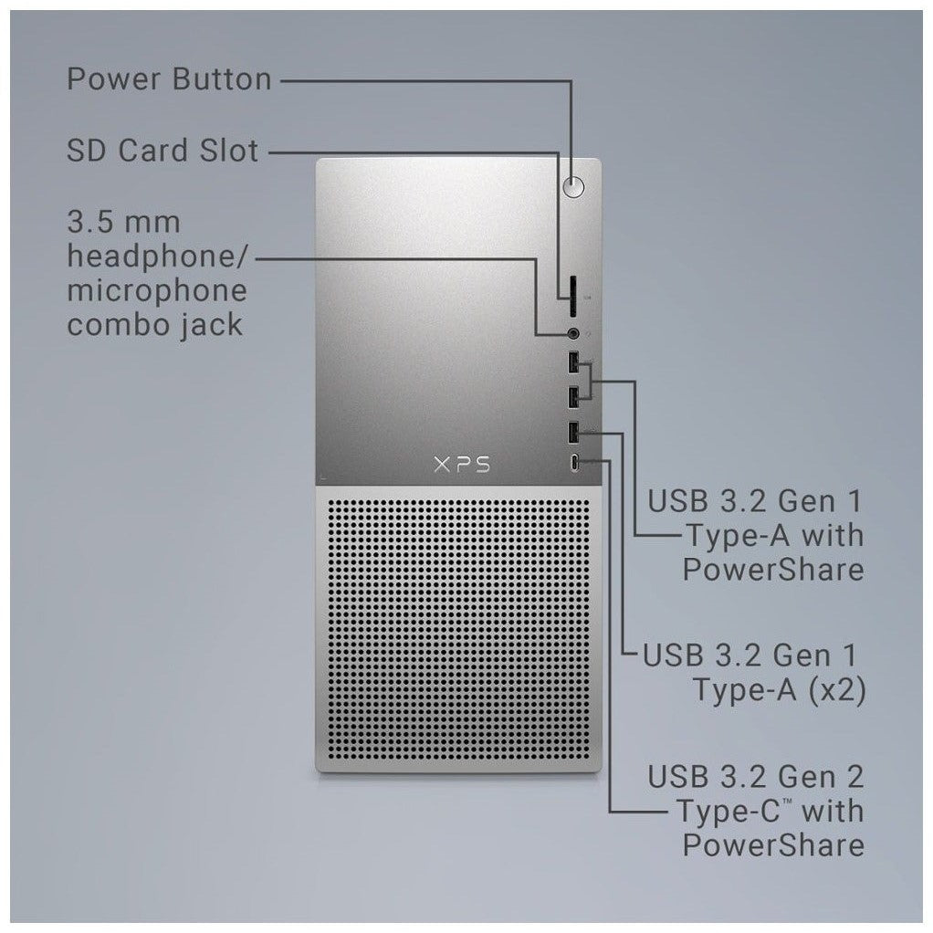 XPS Tower PC – Intel Core i7-14700, 64GB RAM, 2TB SSD, RTX 4060 Ti (8GB) – Platinum