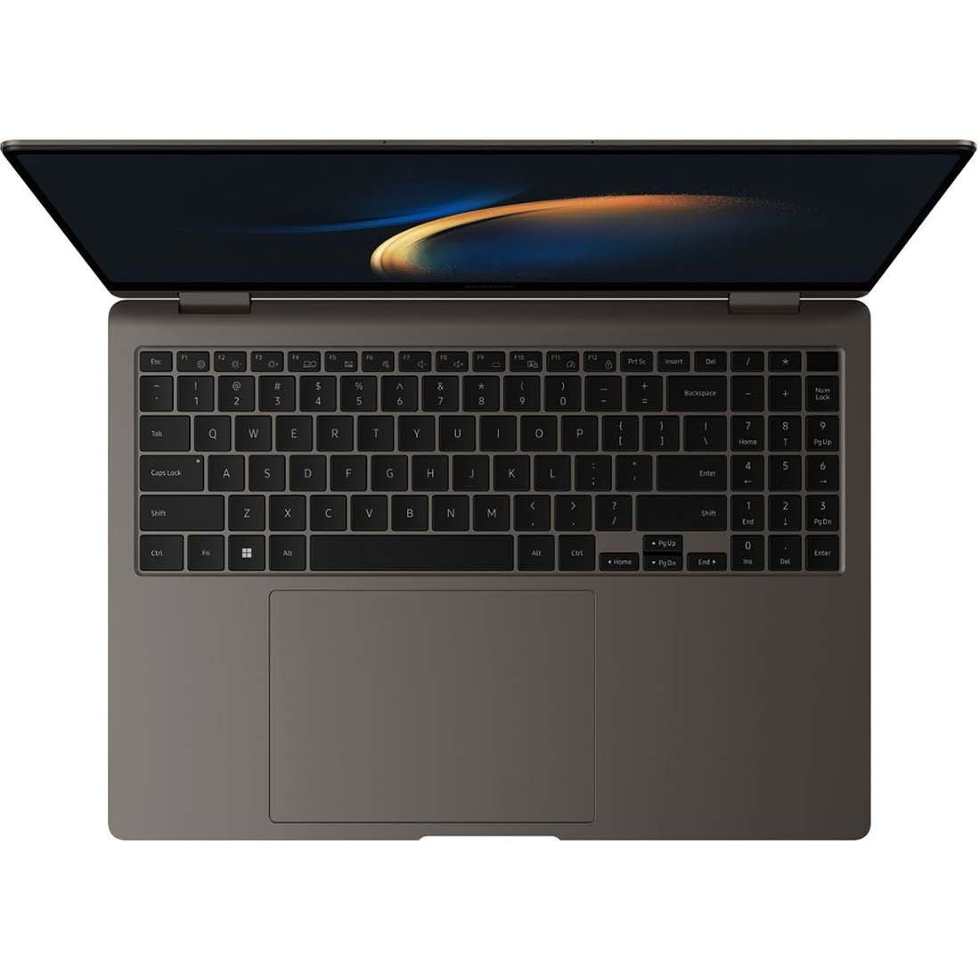 كمبيوتر محمول سامسونج جالكسي بوك 3 برو 360 2 في 1 بشاشة 16 بوصة، معالج Intel Core i7-1360P، ذاكرة وصول عشوائي 16 جيجابايت، قرص صلب 1 تيرابايت SSD، رسومات Intel Iris Xe، نظام تشغيل Windows 11 Home – جرافيت