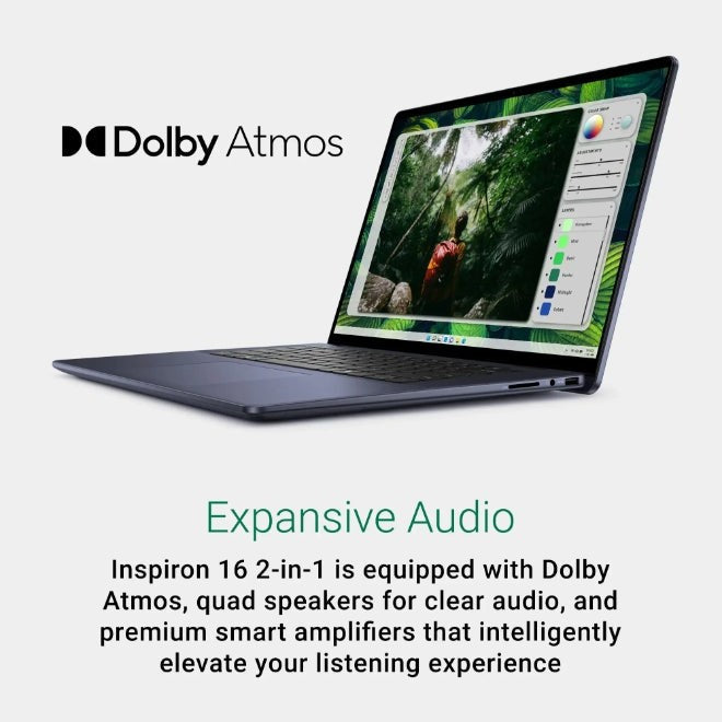 Dell Inspiron 2-in-1 Laptop 16-Inch Touchscreen, Core Ultra 7 155H, 32GB RAM, 1TB SSD, Intel Arc Graphics – Midnight Blue