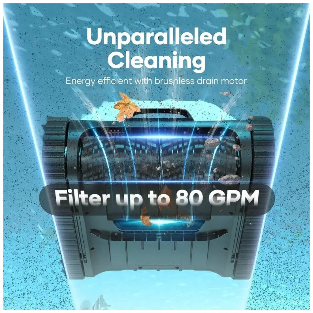 Aiper Scuba N1 Cordless Robotic Pool Cleaner – Automatic Vacuum for In-Ground Pools up to 1600 sq. ft., 150-Min Runtime – White