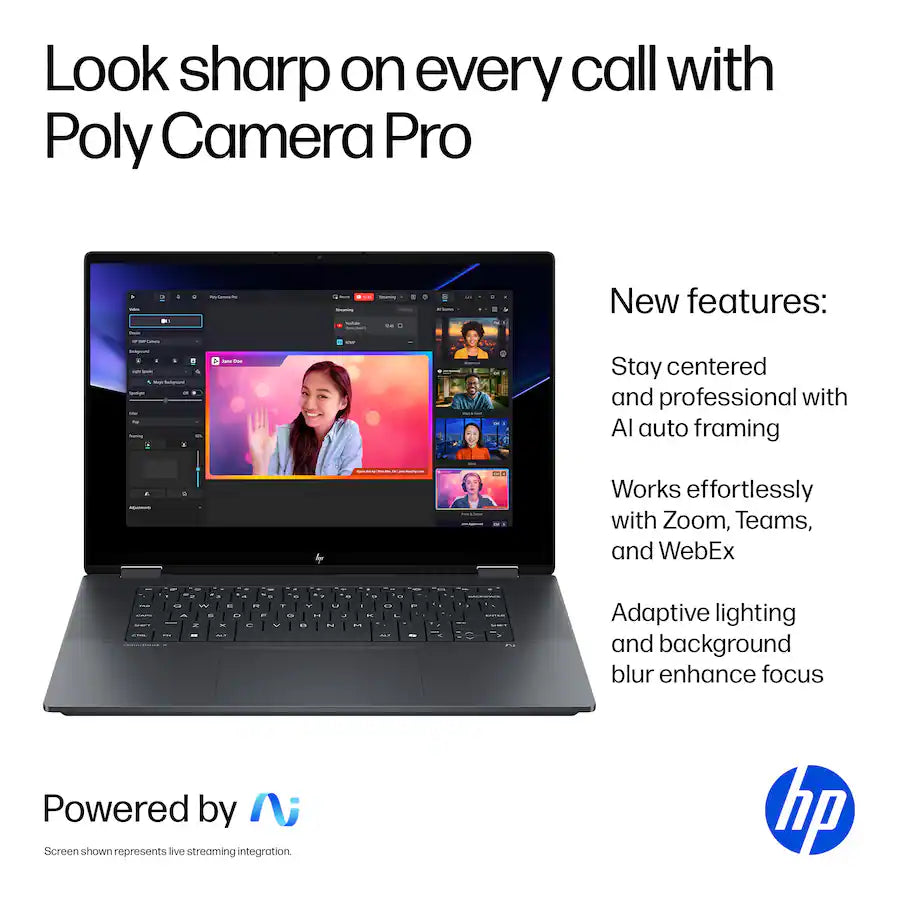 HP - OmniBook X Flip - Copilot+ PC - 16" 3K OLED Touch-Screen Laptop - Intel Core Ultra 9 288V 2024 - 32GB Memory - 2TB SSD - Eclipse Gray