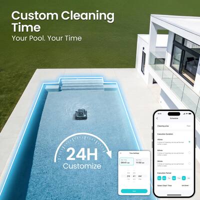 Aiper Scuba S1 Cordless Robotic Pool Cleaner with MicroMesh Filtration, WavePath Navigation & App Control – Black