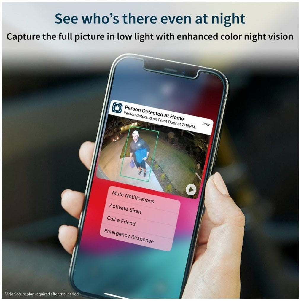 Arlo Ultra 2 Spotlight 3-Camera 4K Security System – Wireless, Indoor/Outdoor – White