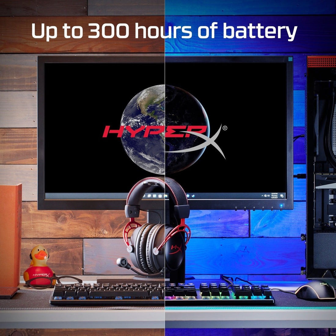 سماعة رأس الألعاب HyperX Cloud Alpha + ميكروفون QuadCast USB - أسود/أحمر