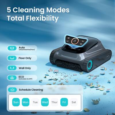 Aiper Scuba S1 Cordless Robotic Pool Cleaner with MicroMesh Filtration, WavePath Navigation & App Control – Black
