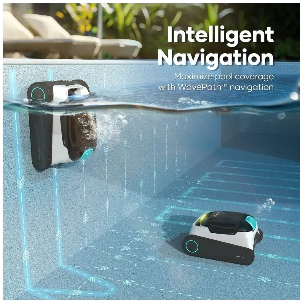 Aiper Scuba N1 Cordless Robotic Pool Cleaner – Automatic Vacuum for In-Ground Pools up to 1600 sq. ft., 150-Min Runtime – White