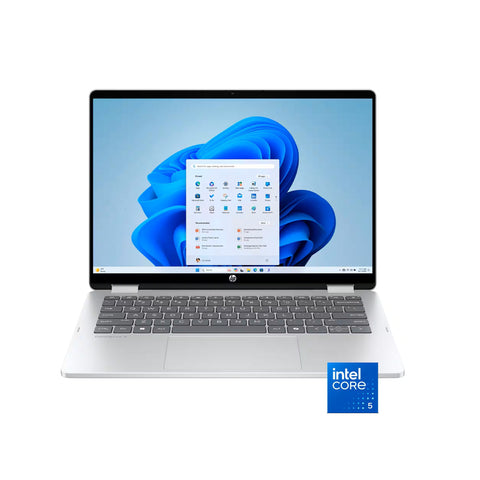 HP OmniBook 5 Flip 2-in-1 Laptop With 14-Inch 2K Touch-Screen Display, Intel Core 5 Processor/8GB RAM/512GB SSD/Intel Arc Graphics/Windows 11 Home English Glacier Silver