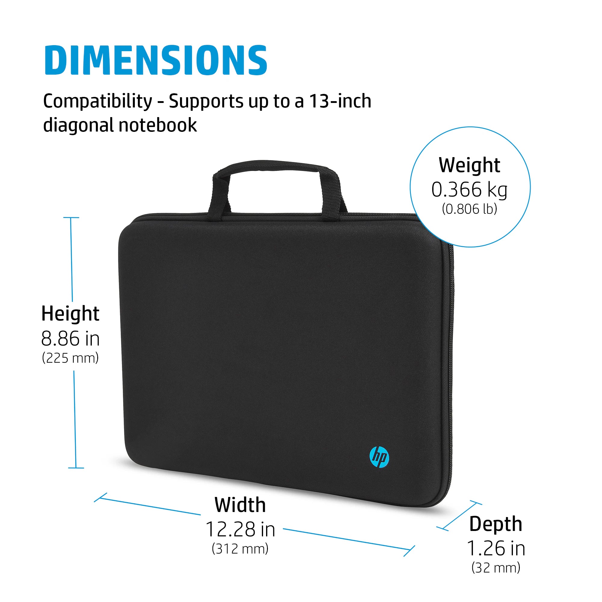 HP Mobility Rugged Laptop Carrying Case for 11.6 Inch to 14.1 Inch HP Notebook and Chromebook