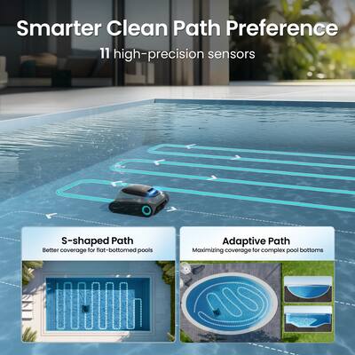 Aiper Scuba S1 Cordless Robotic Pool Cleaner with MicroMesh Filtration, WavePath Navigation & App Control – Black