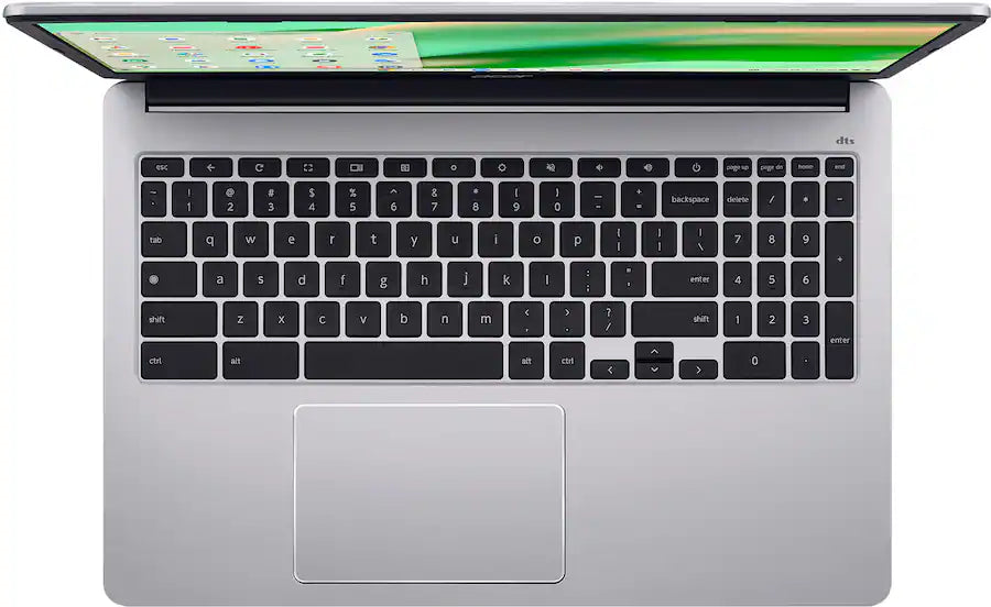 Chromebook 315 Laptop With 15.6-Inch Full HD Display, Celeron N4500 Processor/4GB RAM/64GB Emmc/Intel UHD Graphics/Chrome OS + Included Protective Sleeve English Sparkly Silver