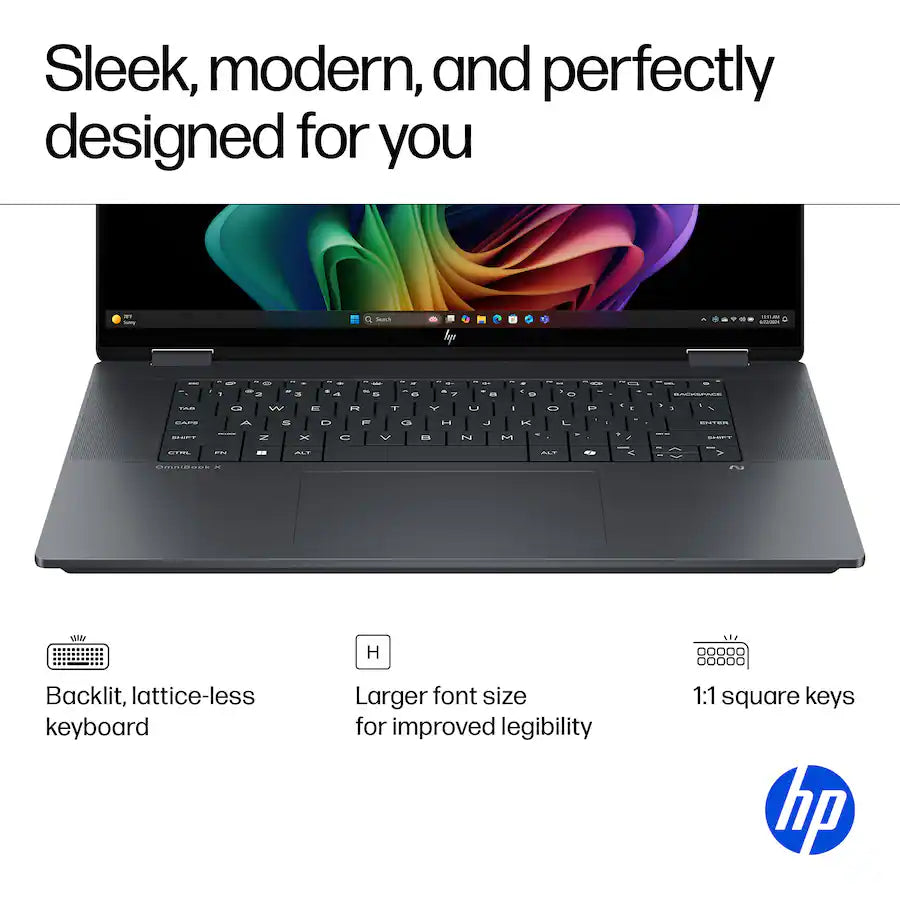 HP - OmniBook X Flip - Copilot+ PC - 16" 3K OLED Touch-Screen Laptop - Intel Core Ultra 9 288V 2024 - 32GB Memory - 2TB SSD - Eclipse Gray
