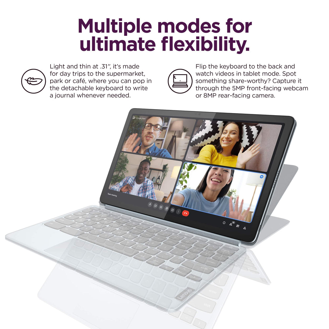Lenovo IdeaPad Duet 3 Chromebook – 11" 2K Touch, 4GB RAM