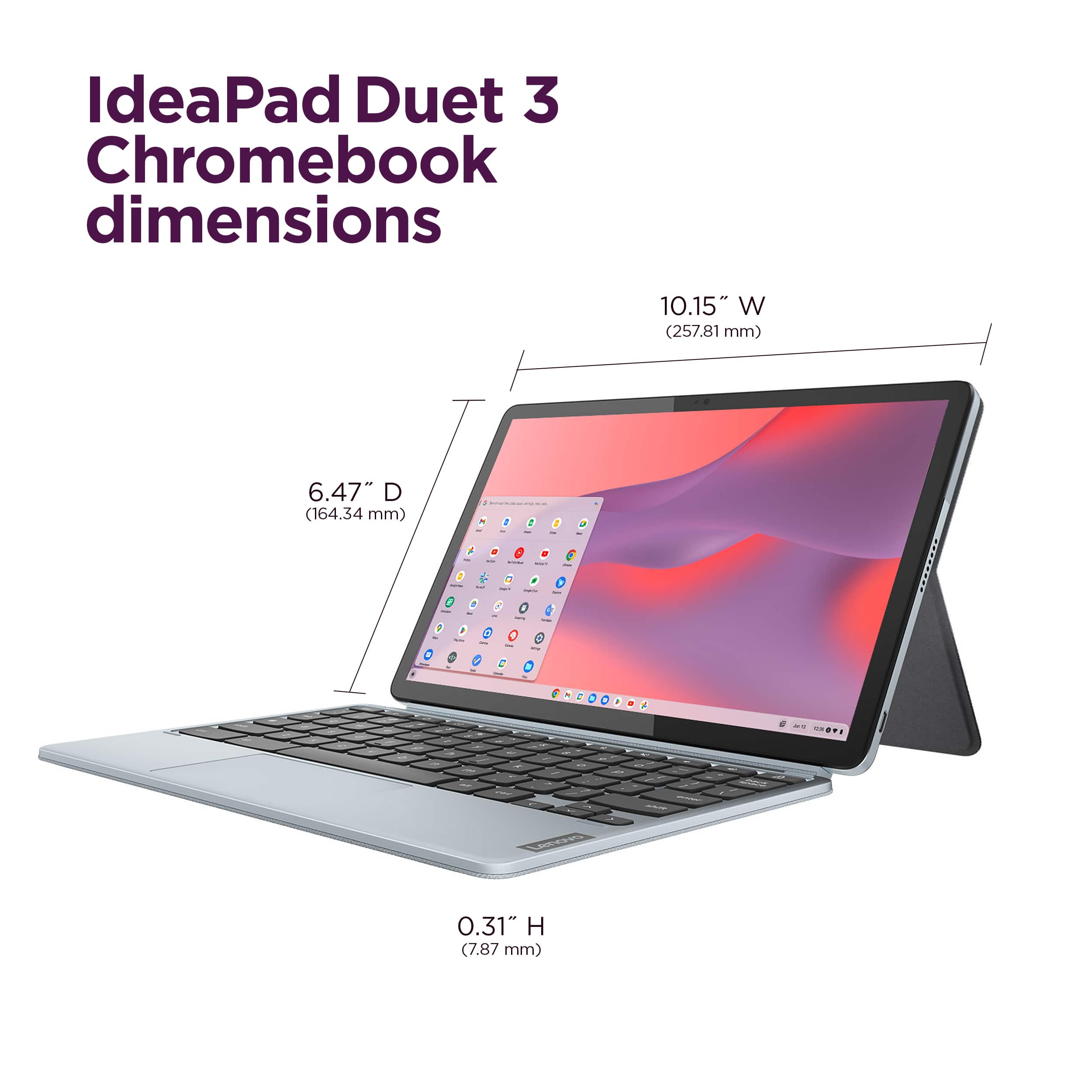 Lenovo IdeaPad Duet 3 Chromebook – 11" 2K Touch, 4GB RAM