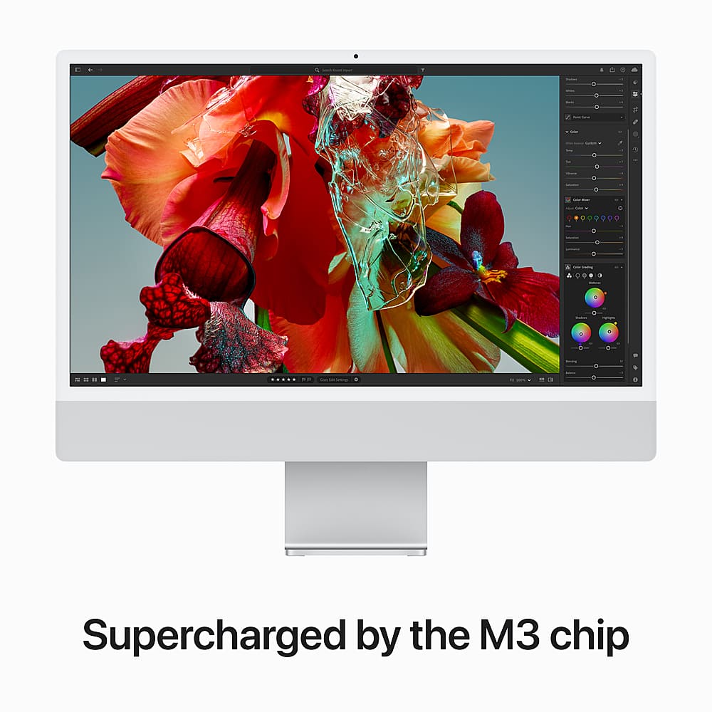 Apple iMac 24” M3 (Silver) – 8-Core CPU, 10-Core GPU, 8GB RAM, 512GB SSD – All-in-One Computer