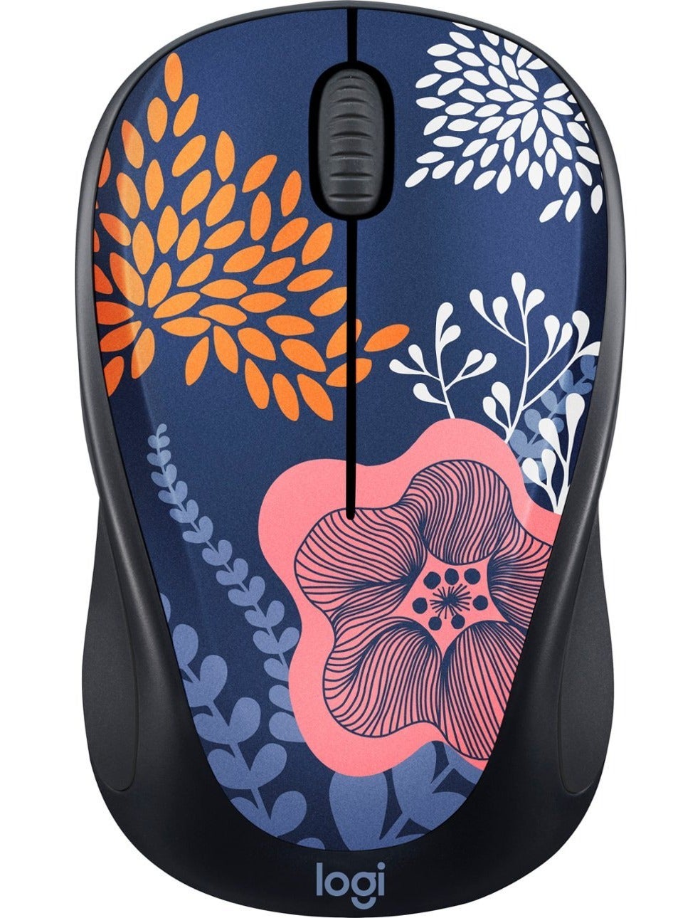 Limited Edition Wireless 3-Button Mouse – Ambidextrous Design, Forest Floral Multicolour